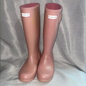 Hunter Pink Winter Rain Boots Classic Style